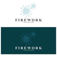 einfach Feuerwerk Logo, Neu Jahr vektor Design