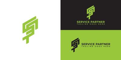 abstrakt första brev sp eller ps logotyp i grön Färg isolerat på flera olika bakgrund färger. de logotyp är lämplig för företag och hört företag logotyp ikoner till design inspiration mallar. vektor
