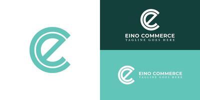abstrakt första brev ec eller ce logotyp i grön Färg isolerat på flera olika bakgrund färger. de logotyp är lämplig för uppkopplad företag och e-handel företag logotyp ikoner till design inspiration mallar. vektor