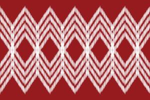 traditionell ethnisch Ikat Motiv Stoff Muster geometrisch Stil.afrikanisch Ikat Stickerei ethnisch orientalisch Muster rot Hintergrund Hintergrund. abstrakt, Illustration, Textur, Rahmen, Dekoration. vektor