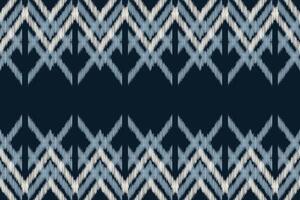 traditionell ethnisch Ikat Motiv Stoff Muster geometrisch Stil.afrikanisch Ikat Stickerei ethnisch orientalisch Muster Blau Hintergrund Hintergrund. abstrakt, Illustration, Textur, Rahmen, Dekoration. vektor