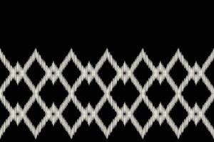 traditionell ethnisch Ikat Motiv Stoff Hintergrund Muster geometrisch .afrikanisch Ikat Stickerei ethnisch orientalisch Muster schwarz Hintergrund Hintergrund. abstrakt, Illustration, Textur, Rahmen, Dekoration. vektor