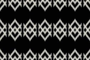 traditionell ethnisch Ikat Motiv Stoff Hintergrund Muster geometrisch .afrikanisch Ikat Stickerei ethnisch orientalisch Muster schwarz Hintergrund Hintergrund. abstrakt, Illustration, Textur, Rahmen, Dekoration. vektor