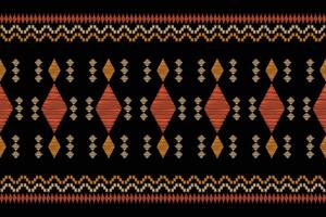 traditionell ethnisch Ikat Motiv Stoff Hintergrund Muster geometrisch .afrikanisch Ikat Stickerei ethnisch orientalisch Muster schwarz Hintergrund Hintergrund. abstrakt, Illustration, Textur, Rahmen, Dekoration. vektor