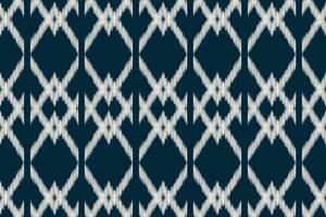 traditionell ethnisch Ikat Motiv Stoff Muster geometrisch Stil.afrikanisch Ikat Stickerei ethnisch orientalisch Muster Blau Hintergrund Hintergrund. abstrakt, Illustration, Textur, Rahmen, Dekoration. vektor