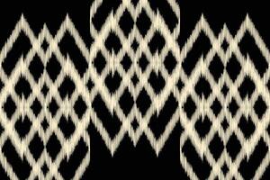 traditionell ethnisch Ikat Motiv Stoff Hintergrund Muster geometrisch .afrikanisch Ikat Stickerei ethnisch orientalisch Muster schwarz Hintergrund Hintergrund. abstrakt, Illustration, Textur, Rahmen, Dekoration. vektor