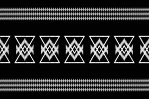 traditionell ethnisch Ikat Motiv Stoff Hintergrund Muster geometrisch .afrikanisch Ikat Stickerei ethnisch orientalisch Muster schwarz Hintergrund Hintergrund. abstrakt, Illustration, Textur, Rahmen, Dekoration. vektor