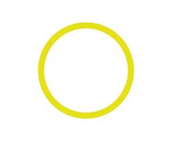 Kreis gestalten Gliederung Gelb Schlaganfall Kreis gestalten Symbol Illustration vektor