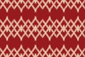 traditionell ethnisch Ikat Motiv Stoff Muster geometrisch Stil.afrikanisch Ikat Stickerei ethnisch orientalisch Muster rot Hintergrund Hintergrund. abstrakt, Illustration, Textur, Rahmen, Dekoration. vektor