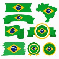 Brasiliansk flagg Clip Art Vector