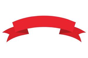 platt illustration av röd band samling. lämplig för design element av baner dekoration, tom band för årgång prydnad vektor