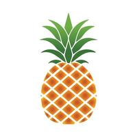 Ananas natürlich Essen Farbe Symbol. Frische Süss Kunst Design. vektor