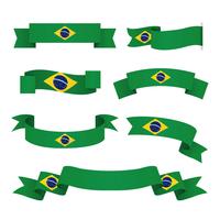 Brasilien Flagge Clipart Set vektor