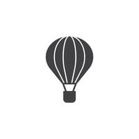 heiß Luft Ballon Symbol im eben Stil. Aerostat Illustration auf isoliert Hintergrund. Transport Zeichen Geschäft Konzept. vektor