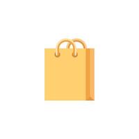 Einkaufen Tasche Symbol im eben Stil. Paket Illustration auf isoliert Hintergrund. Kauf Zeichen Geschäft Konzept. vektor