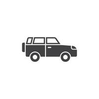 sUV bil ikon i platt stil. bil illustration på isolerat bakgrund. transport tecken företag begrepp. vektor
