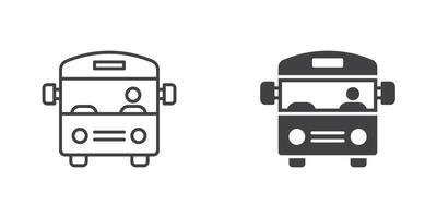 buss ikon i platt stil. autobus illustration på isolerat bakgrund. transport tecken företag begrepp. vektor