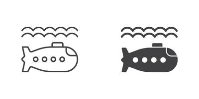 U-Boot Symbol im eben Stil. Bathyscaphe Illustration auf isoliert Hintergrund. Transport Zeichen Geschäft Konzept. vektor