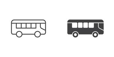 Bus Symbol im eben Stil. Autobus Illustration auf isoliert Hintergrund. Transport Zeichen Geschäft Konzept. vektor