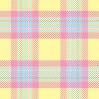 prüfen Stoff Textur von nahtlos Hintergrund mit ein Plaid Muster Tartan Textil. vektor