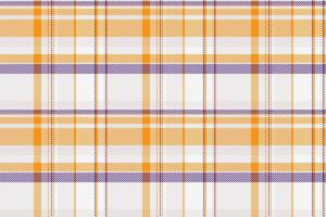 Hintergrund nahtlos Tartan von Stoff prüfen mit ein Textil- Plaid Muster Textur. vektor