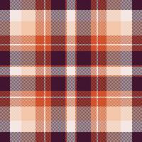 Hintergrund nahtlos Stoff von Muster Plaid mit ein prüfen Textur Textil- Schottenstoff. vektor