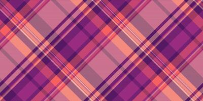 Innere Textil- Muster Hintergrund, Jugend Tartan Plaid. Fischgrätenmuster Textur nahtlos prüfen Stoff im rot und Rosa Farben. vektor