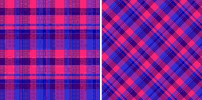 textil- sömlös av tartan pläd mönster med en textur tyg bakgrund kolla upp. uppsättning i Plats färger för klassisk garderob väsentliga i tidlös stil. vektor