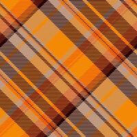 affär textur textil, färgrik tartan bakgrund pläd. unge mönster tyg kolla upp sömlös i ljus och orange färger. vektor