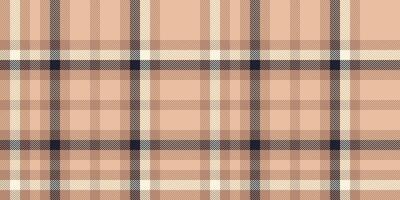 händelse tartan pläd kolla upp, delikat bakgrund sömlös. Söt mönster textil- tyg textur i orange och mörk färger. vektor