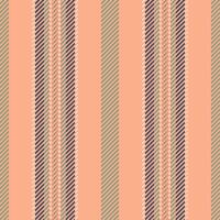 lång tyg textil- , rad rand vertikal mönster. klädsel textur rader sömlös bakgrund i orange och pastell färger. vektor