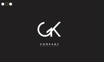 gk alfabetet bokstäver initialer monogram logotyp kg, g och k vektor