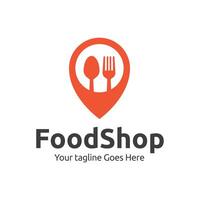 färsk mat handla logotyp design mall. logotyp begrepp för affär , mataffär eller supermall. vektor