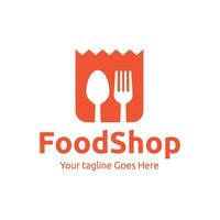 färsk mat handla logotyp design mall. logotyp begrepp för affär , mataffär eller supermall. vektor