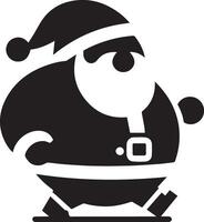 minimal Karton komisch Charakter, Santa Klaus, Silhouette 2 vektor