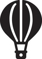 minimal Luft Ballon Symbol Silhouette schwarz Farbe Weiß Hintergrund vektor