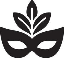 minimal Karneval Maske Symbol Silhouette, Weiß Hintergrund, füllen mit schwarz vektor