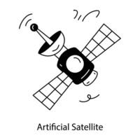 Trendiger künstlicher Satellit vektor