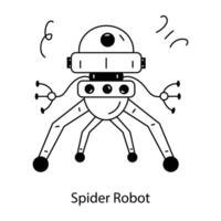 trendig Spindel robot vektor