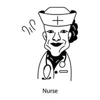 trendiga sjuksköterska koncept vektor