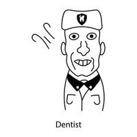 trendig tandläkare begrepp vektor
