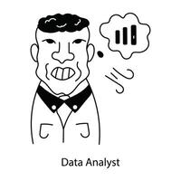 trendig data analytiker vektor