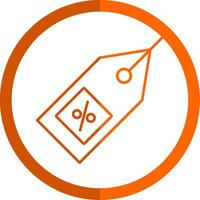 Angebot Linie Orange Kreis Symbol vektor