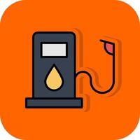 Öl gefüllt Orange Hintergrund Symbol vektor
