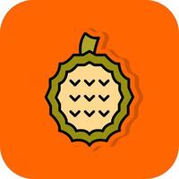 jackfrukter fylld orange bakgrund ikon vektor