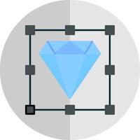 diamant platt skala ikon vektor