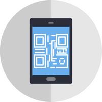 qr Code eben Rahmen Symbol vektor