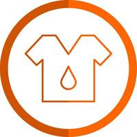 t Hemd Linie Orange Kreis Symbol vektor