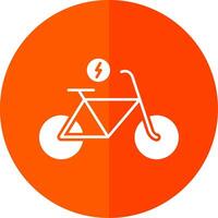 elektrisch Fahrrad Glyphe rot Kreis Symbol vektor