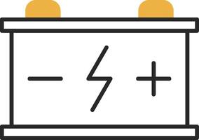 Batterie gehäutet gefüllt Symbol vektor